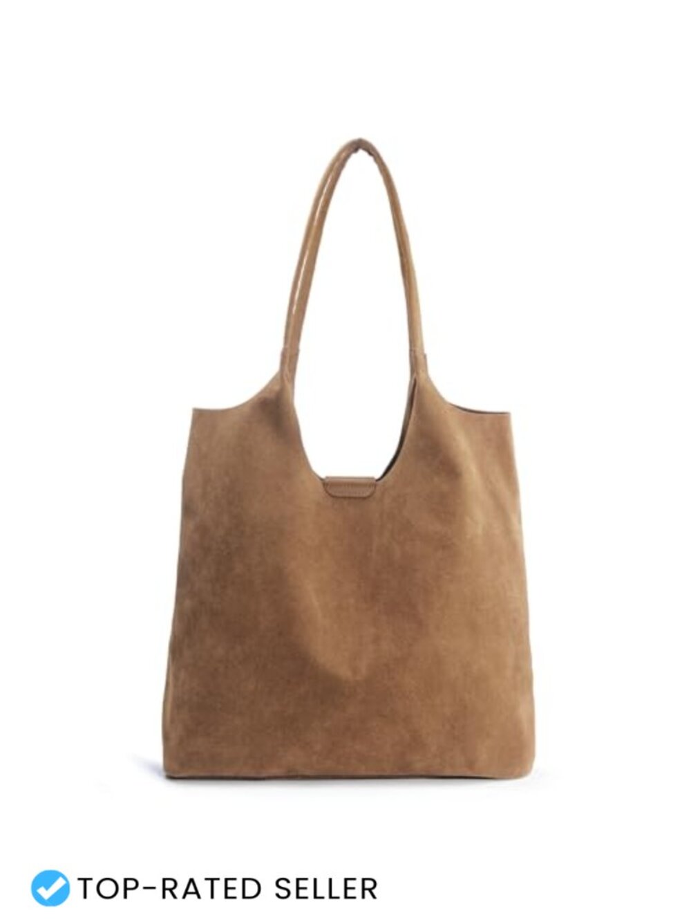 Faux Suede Tote Hobo Handbag Magnetic Closure Vegan Leather Purse Women